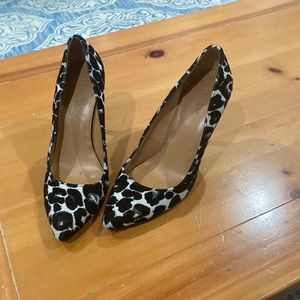 JCrew pointy tie high heels.